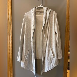 Athleta Cream Hooded Cardigan